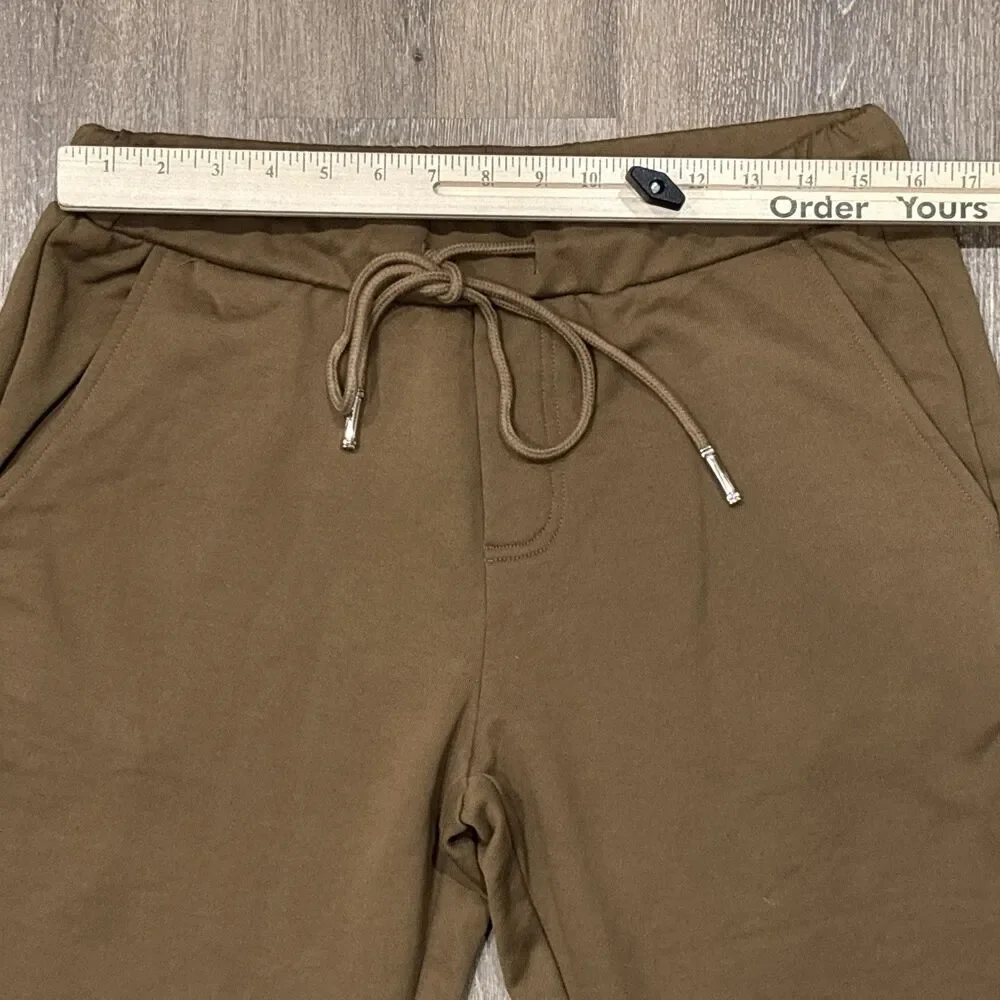 Valabasas Sweatpants Mens Large Brown Stacked Flare Pants Sweats Streetwear - Picture 4 of 10